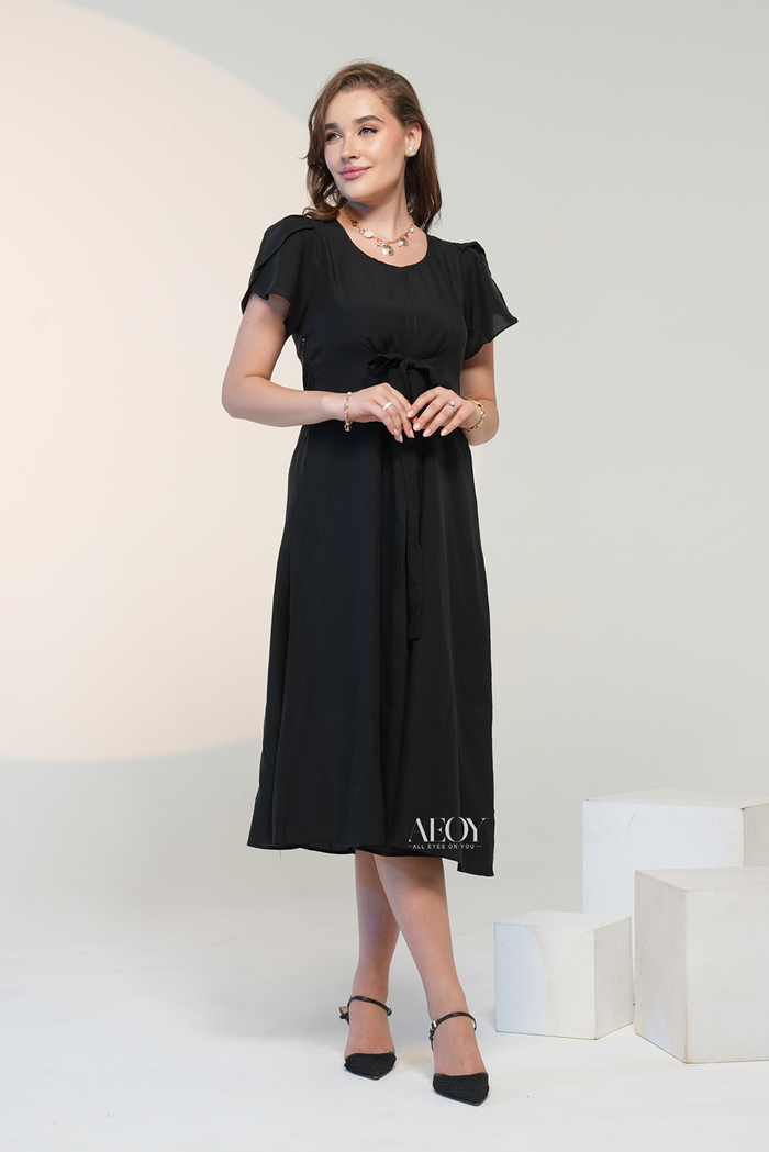 Black vacation maxi dress women