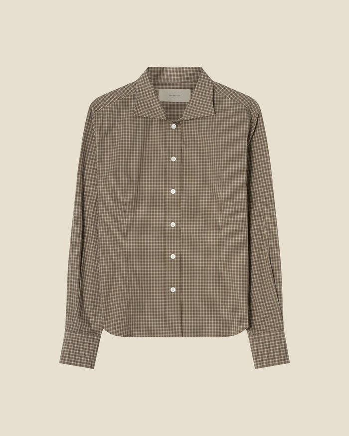 Vera Brown Check flat (beige background)