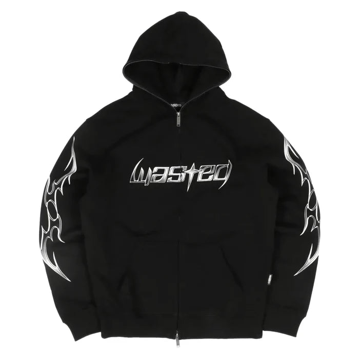 wasted paris metal blade full zip hoodie black
