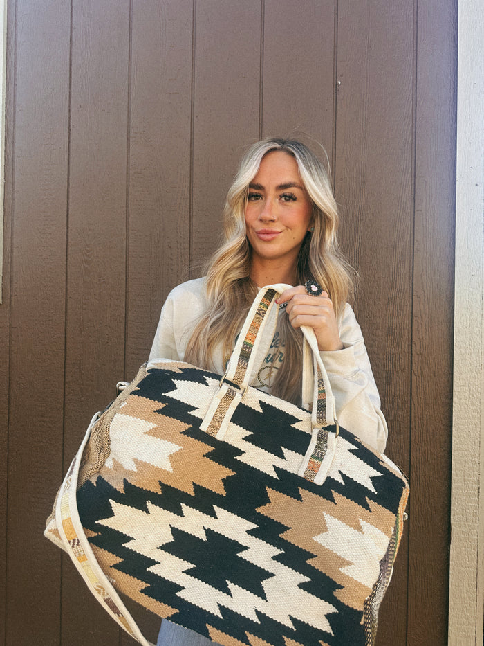 WESTERN WEEKENDER DUFFEL IN CREAM