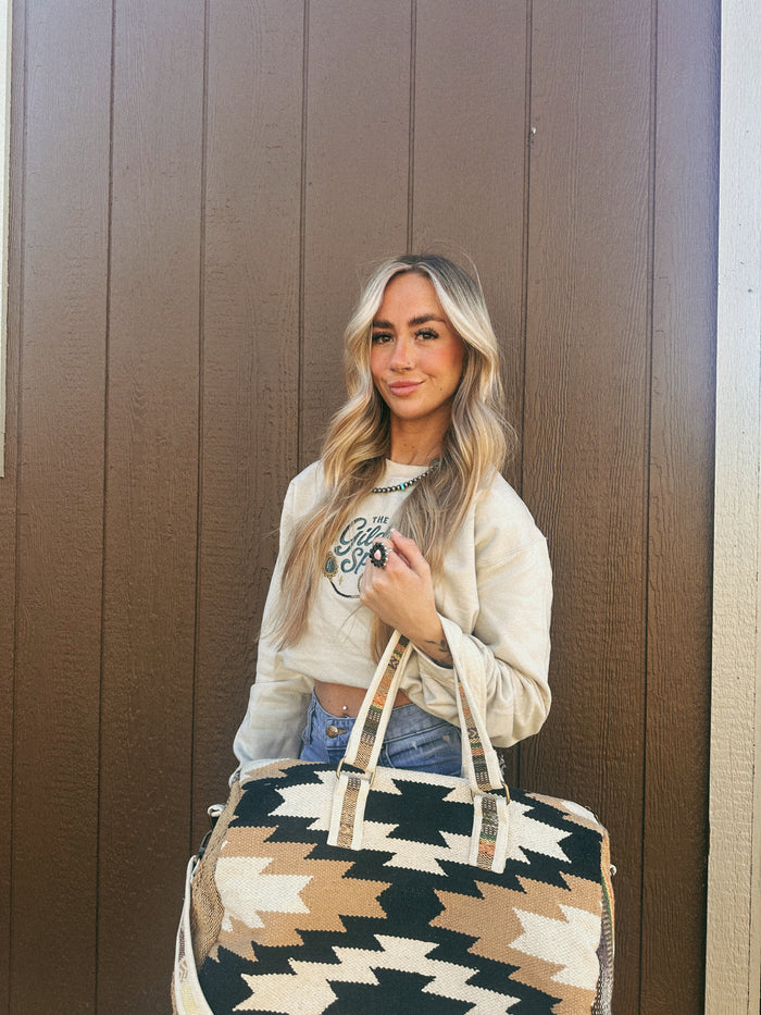 WESTERN WEEKENDER DUFFEL IN CREAM