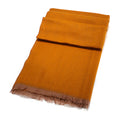 Wool Blend Herringbone Knit Scarf - Mustard