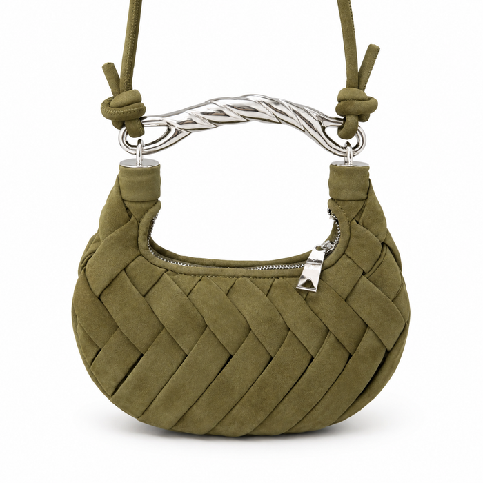 Woven Crescent Shoulder Bag – CAMELLE