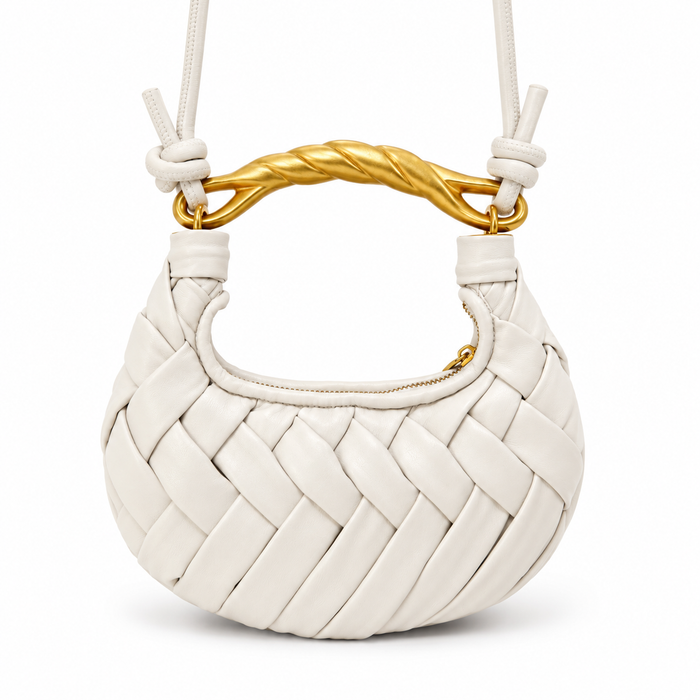 Woven Crescent Shoulder Bag – CAMELLE