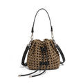 Woven Drawstring Bucket Bag – BRONZE