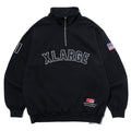 X large arch logo half zip black,