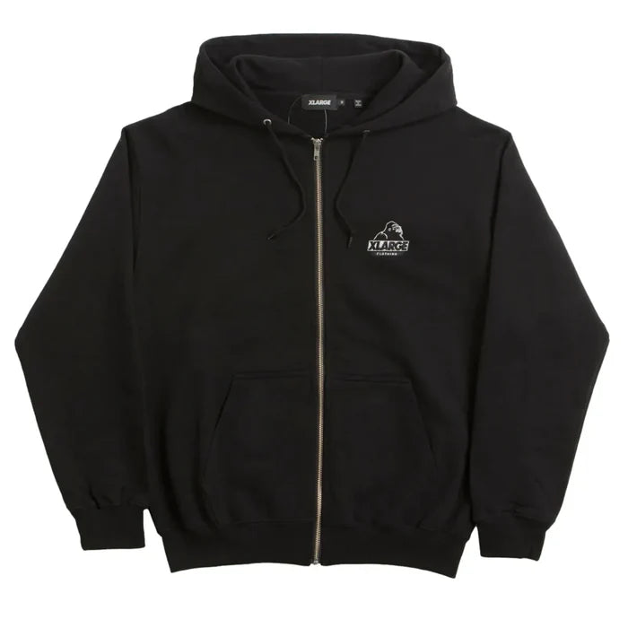 X large slanted og zip hoodie black