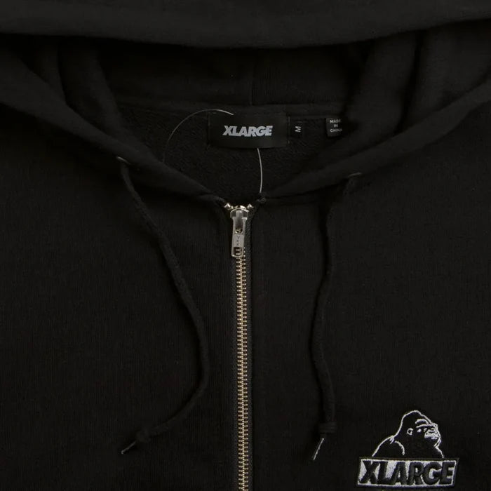 X large slanted og zip hoodie black