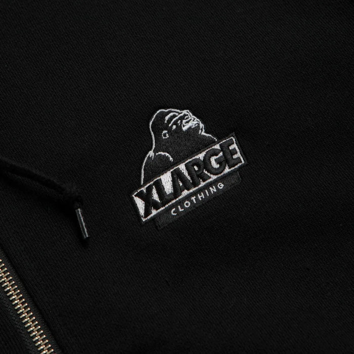 X large slanted og zip hoodie black