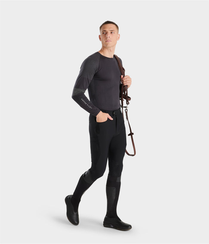 X-perform ICONIC | Black | Pantalon d'équitation homme| Horse Pilot