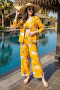 Yellow printed co ord set