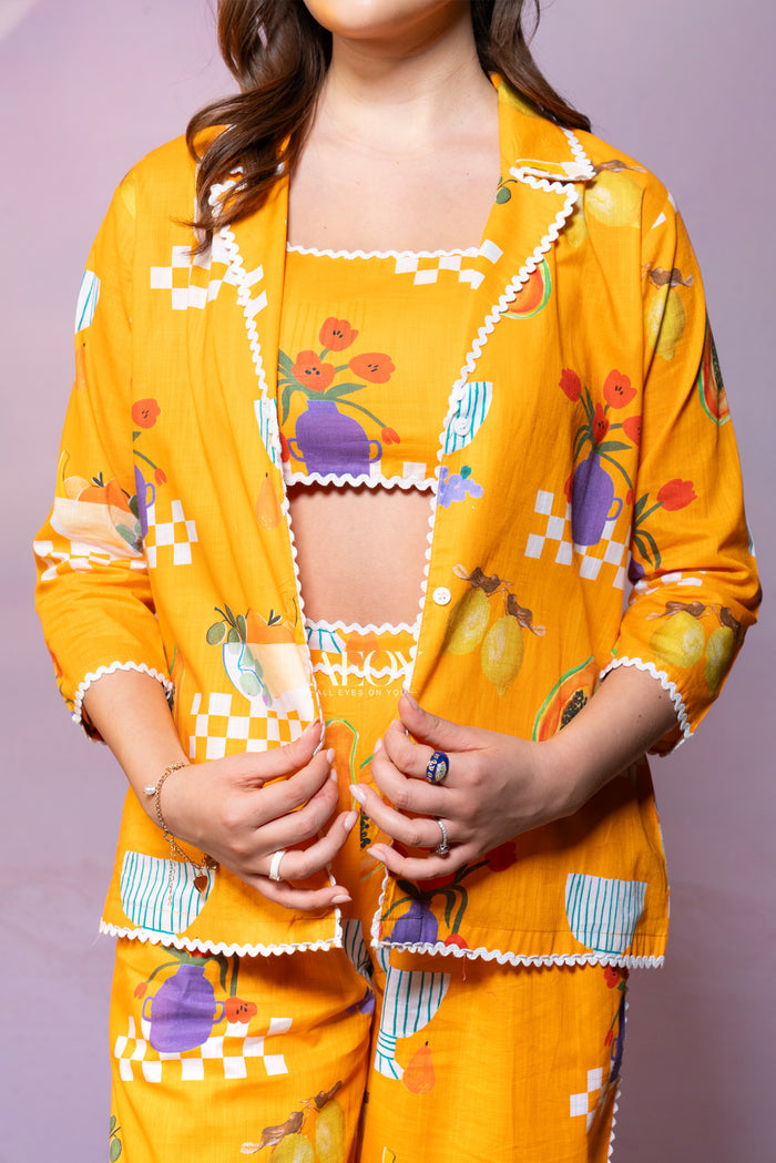 Yellow resort co ord set