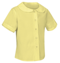 YELLOW SHORT SLEEVE PETER PAN BLOUSE