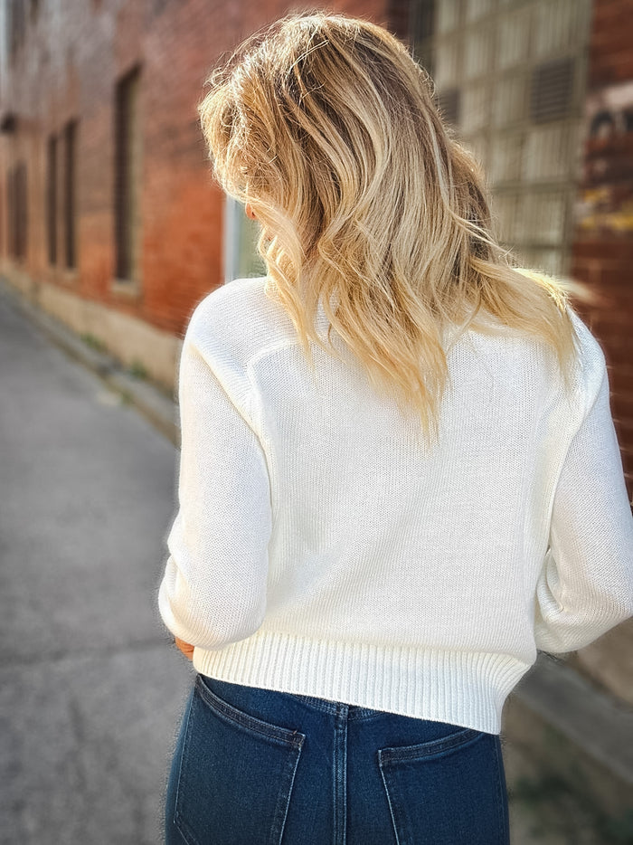 Z Supply Varsity Sand In Sweater